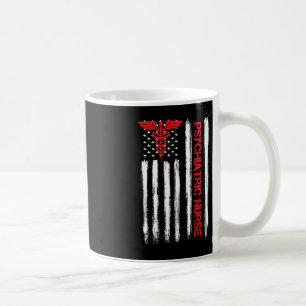 精神科ナースアメリカ国旗RN精神衛生P コーヒーマグカップ