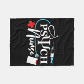 精神科ナース心理学看護精神科精神科 フリースブランケット (正面(横))