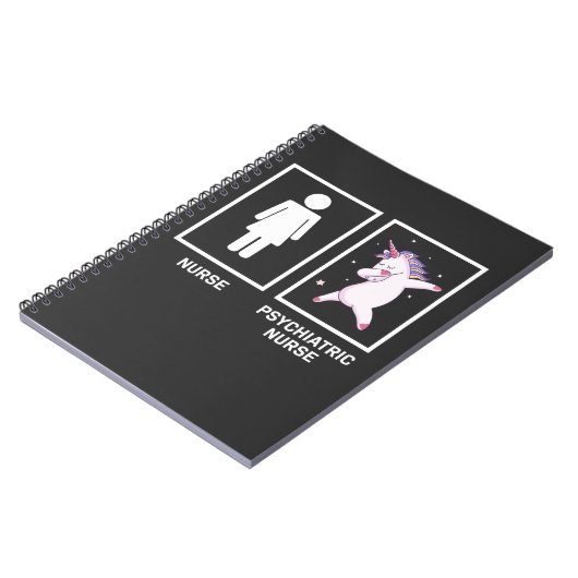 精神科ナース看護学校Dabbing Unicorn ノートブック (左側)