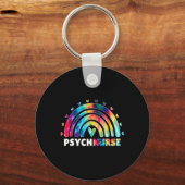 精神科ナース絞り染め授乳精神保健精神科 キーホルダー (正面)