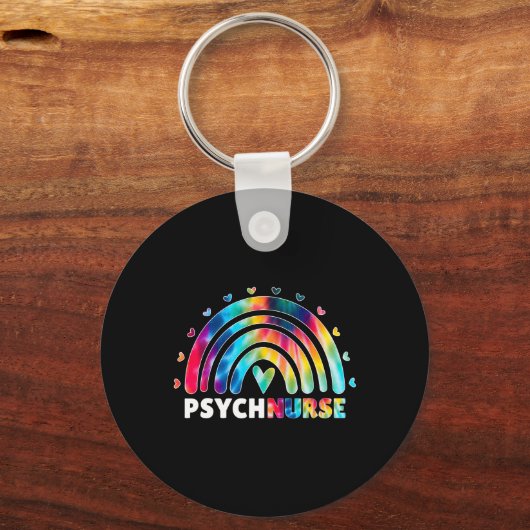 精神科ナース絞り染め授乳精神保健精神科 キーホルダー (正面)