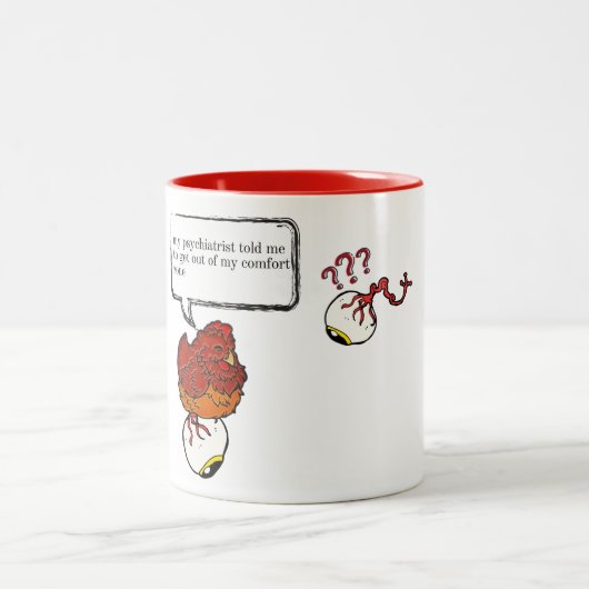 精神科医のおもしろい贈り物 ツートーンマグカップ (中央)