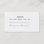 精神科医のデザイン 予約カード (裏面)