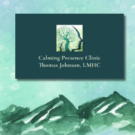 精神科医の森のグリーンヘッドのマインドツリーオブライフ 名刺