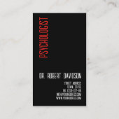 精神科医の精神衛生医モダン医 名刺 (裏面)