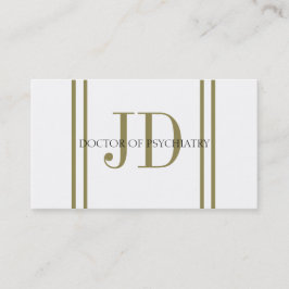 精神科医のVertの金ゴールドのストライプW/W 名刺