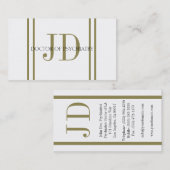 精神科医のVertの金ゴールドのストライプW/W 名刺 (正面/裏面)