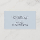 精神科医カウンセラーセラピストバタフライブルー 名刺 (裏面)