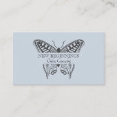 精神科医カウンセラーセラピストバタフライブルー 名刺 (正面)