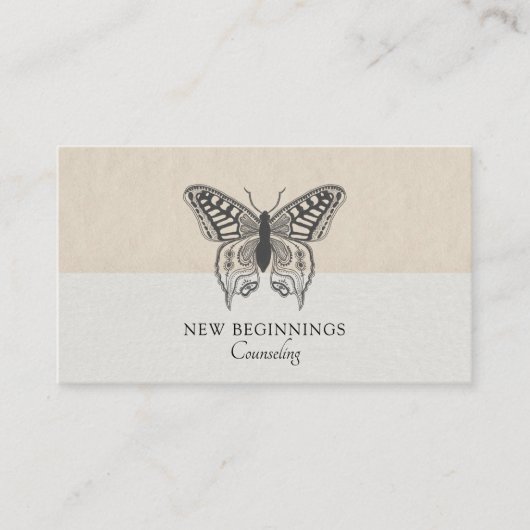 精神科医カウンセラーセラピーバタフライビジネス 名刺 (正面)