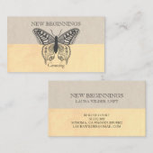 精神科医カウンセラーセラピー蝶 名刺 (正面/裏面)