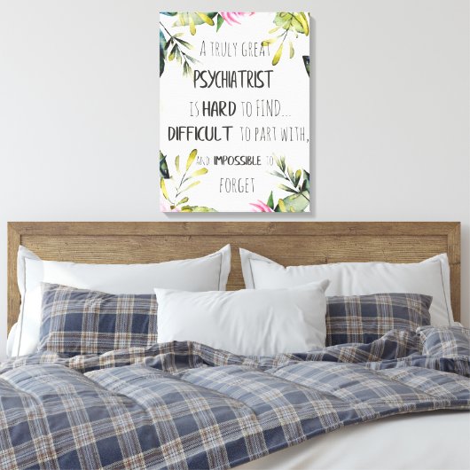 精神科医サンキュー引用文ギフトアイディアキャンバスプリン キャンバスプリント (インサイチュ (寝室))