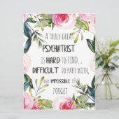 精神科医サンキュー引用文ギフトアイディア カード (スタンド正面)