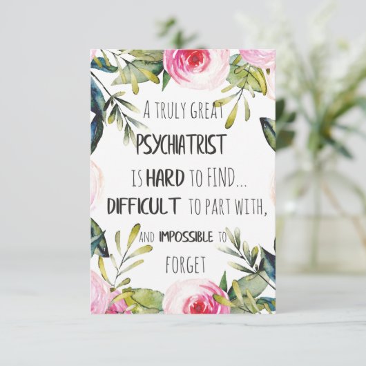 精神科医サンキュー引用文ギフトアイディア サンキューカード (スタンド正面)