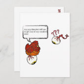 精神科医ゾンビおもしろい サンキューカード (正面/裏面)