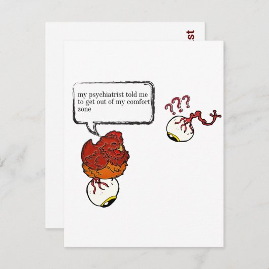 精神科医ゾンビおもしろい サンキューカード (正面/裏面)