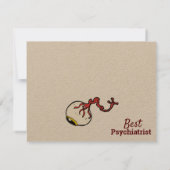 精神科医ゾンビおもしろい サンキューカード (裏面)