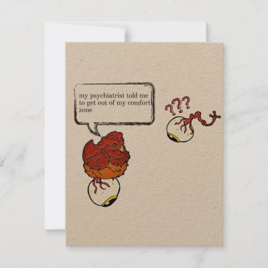 精神科医ゾンビおもしろい サンキューカード (正面)