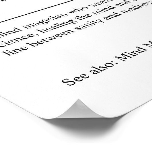 精神科医パーソナライズされた贈与 ポスター (角)