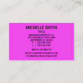 精神科医ピンクビジネスカード 名刺 (裏面)