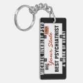 精神科医ライセンスプレートキーチェーン キーホルダー (正面左)