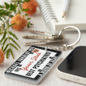 精神科医ライセンスプレートキーチェーン キーホルダー (正面右)