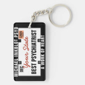 精神科医ライセンスプレートキーチェーン キーホルダー (裏面)