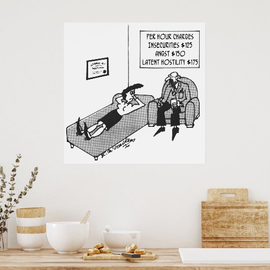 精神科医料金表 ポスター (キッチン)