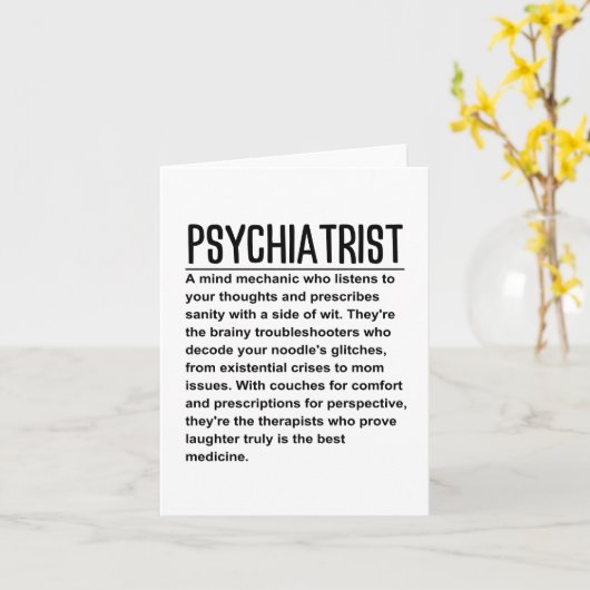 精神科医 カード (黄色い花)