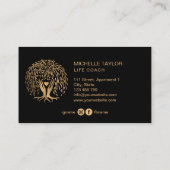 精神科医、セラピスト、ライフコーチの柳の木 名刺 (裏面)