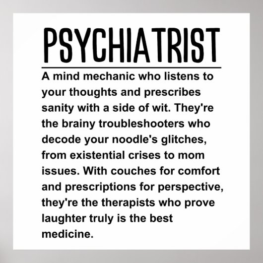 精神科医 ポスター (正面)