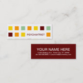 精神科医(モダン正方形) スキニー名刺 (正面/裏面)