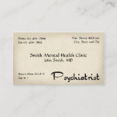 精神科医 精神衛生 名刺 (正面)