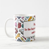 精神科医 縮小 医療 ユーモア ドクター パターン ギフト コーヒーマグカップ (左)