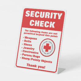 精神科病院ハロウィーンのセキュリティー検査 台座サイン