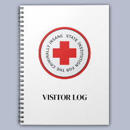 精神科病院ハロウィーンの訪問者のログイン ノートブック