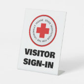 精神科病院ハロウィーンの訪問者サインイン 台座サイン (正面)