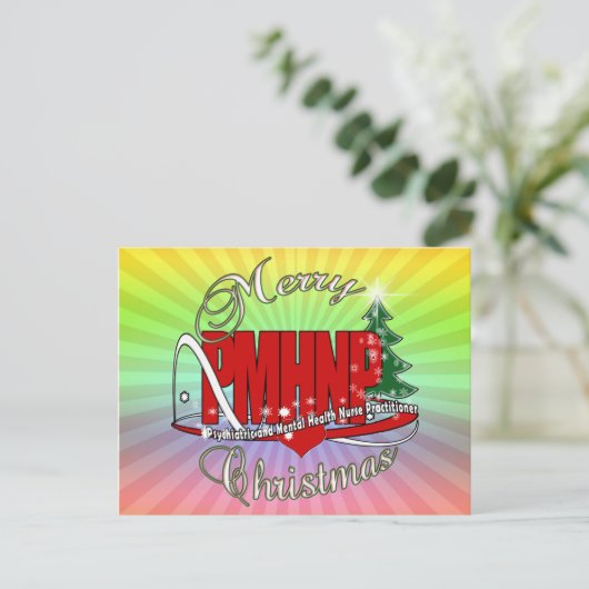 精神科看護師 CHRISTMAS 精神保健専門看護師 シーズンポストカード (スタンド正面)