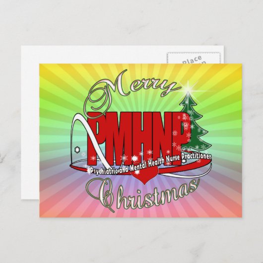 精神科看護師 CHRISTMAS 精神保健専門看護師 シーズンポストカード (正面/裏面)