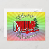 精神科看護師(PMHNP)クリスマスプレゼント 精神保健専門看護師 シーズンポストカード (正面/裏面)