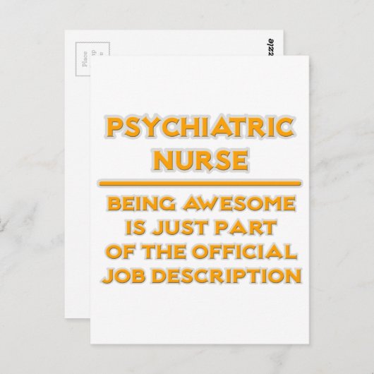 精神科素晴らしナース..ジョブの説明 ポストカード (正面/裏面)