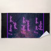 精神能力：私はあなたの過去、現在、未来を知っている ビーチタオル (正面)