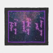 精神能力：私はあなたの過去、現在、未来を知っている フリースブランケット (正面(横))