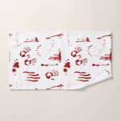 精神血痕(ばちゃばちゃ)跳ねる血手刷 ハンドタオル (ハンドタオル)