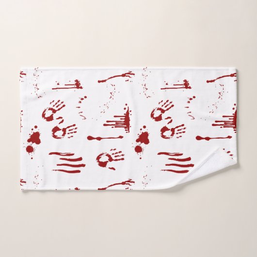 精神血痕（ばちゃばちゃ）跳ねる血手刷 ハンドタオル (ハンドタオル)