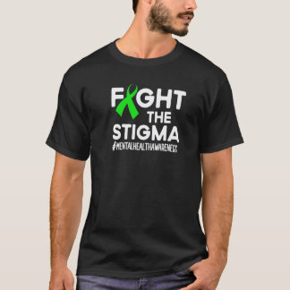 精神衛生に関する偏見と闘おう月間 グリーン Tシャツ