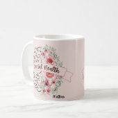 精神衛生に関する問題 |フラワーマインドリボン コーヒーマグカップ (正面左)