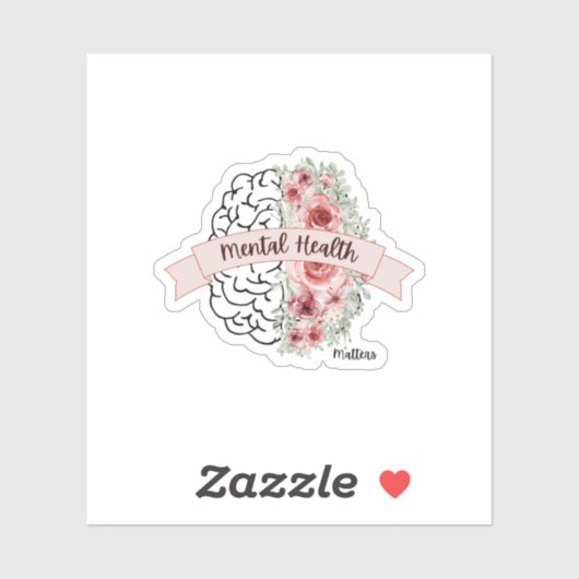 精神衛生に関する問題 |フラワーマインドリボン シール (シート)
