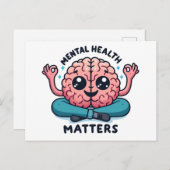 精神衛生に関する問題 ポストカード (正面/裏面)