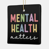 精神衛生に関する問題 |メンタルヘルス認識度 セラミックオーナメント (左)